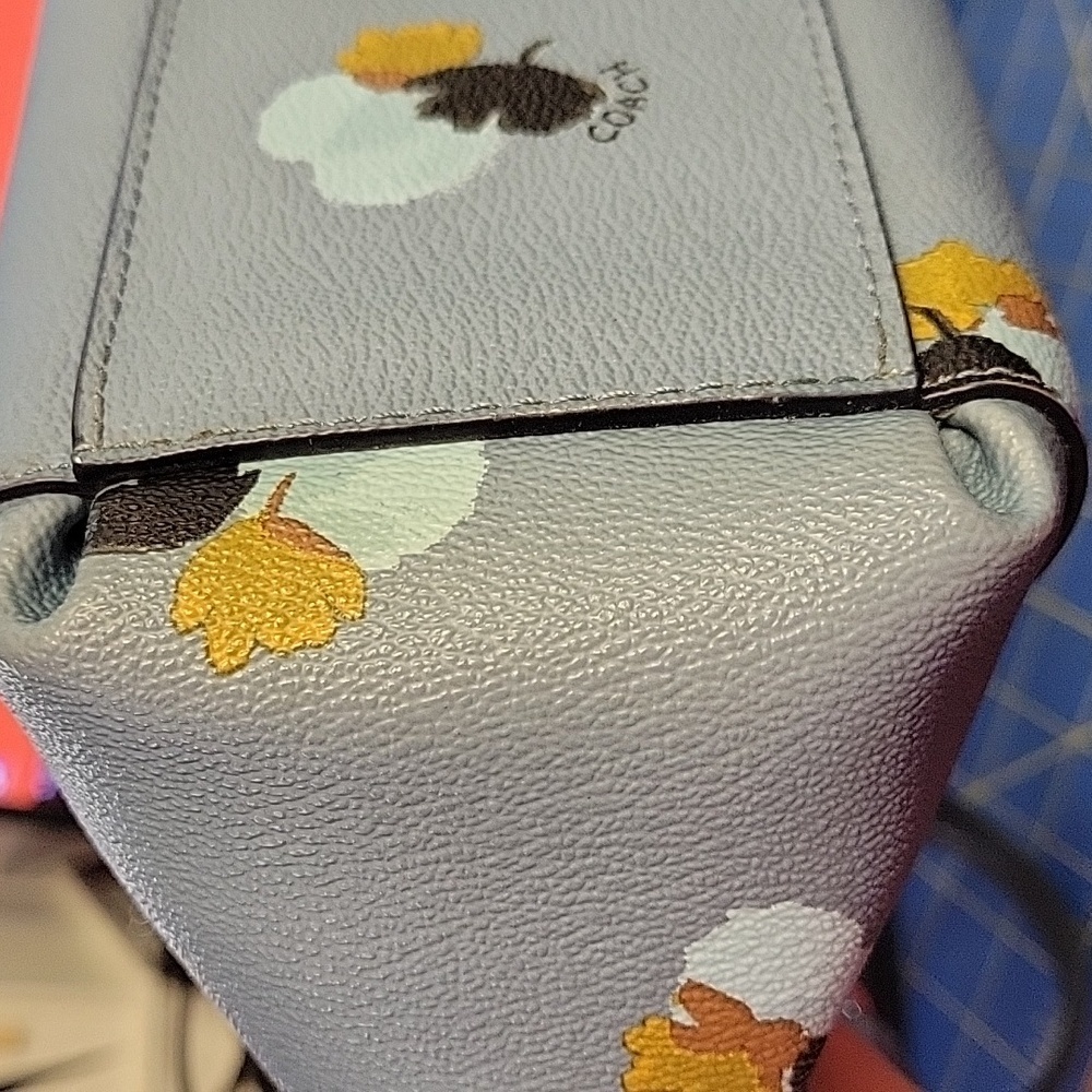 Coach #38417 Floral Gray Minette Women's Bag Preloved - Picture 11 of 13
